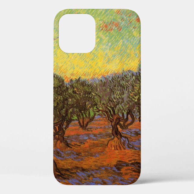 Olive Grove, Orange Sky by Vincent van Gogh Case-Mate iPhone Case (Back)