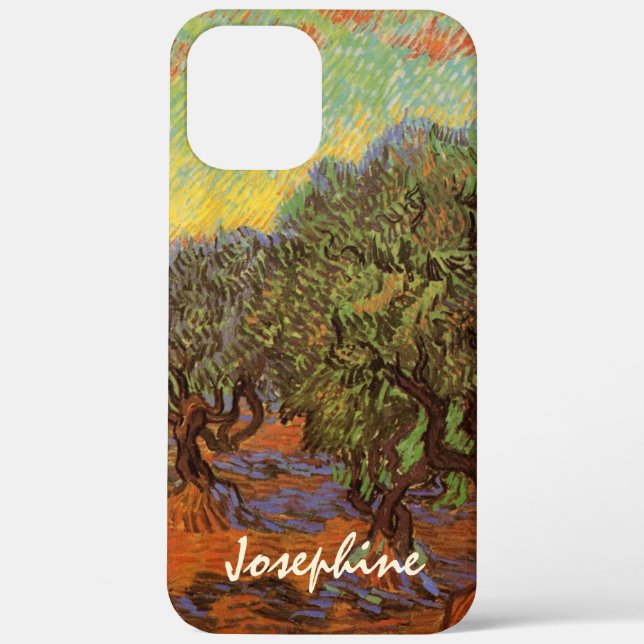 Olive Grove, Orange Sky by Vincent van Gogh Case-Mate iPhone Case (Back)