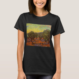 Olive Grove, Orange Sky by Vincent van Gogh T-Shirt