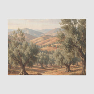 Olive Grove Rolling Hills Tuscan Countryside Tissue Paper