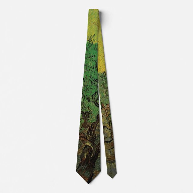 Olive Grove with Picking Figures, Vincent van Gogh Tie (Front)