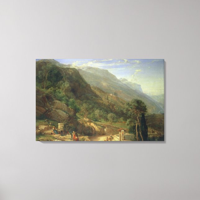 Olive Groves at Varenna, Lake Como, Italy, 1861 (o Canvas Print (Front)