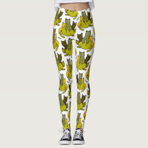 Olive kittens leggings
