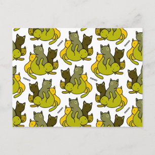 Olive kittens postcard