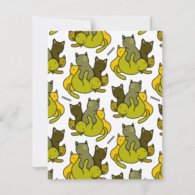 Olive kittens thank you card (Front)