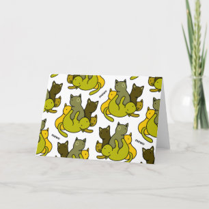 Olive kittens thank you card