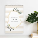 Olive Leaf | 36 Photo Personalized Calendar<br><div class="desc">Personalize this beautiful calendar with 36 photos for a meaningful gift that lasts all year long. Add three photos per month in square and portrait layouts using the photo templates, and personalize the cover with the year and your custom text. Each page is adorned with beautifully drawn olive branches and...</div>