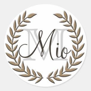 Olive Leaf Classic Round Sticker