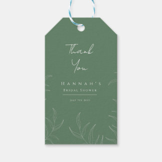 Olive leaf elegant Bridal shower gift tag