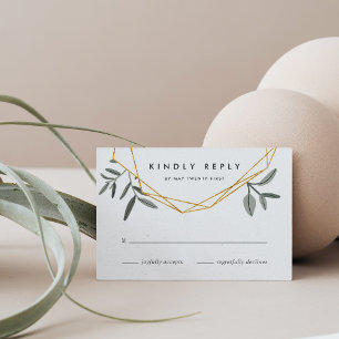 Olive Leaf RSVP Card