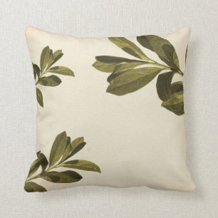 Olive Leaf Throw Pillow