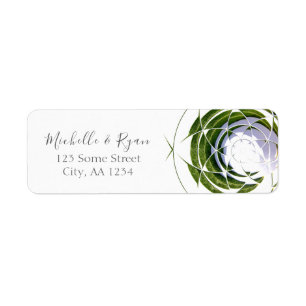 Olive Leaves Address Wedding Label