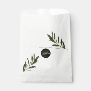 Olive Leaves Greenery Wedding Favour Bags
