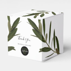 Olive Leaves Greenery Wedding Favour Box