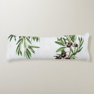 Olive Leaves Mediterranean Greek Island  Body Cushion