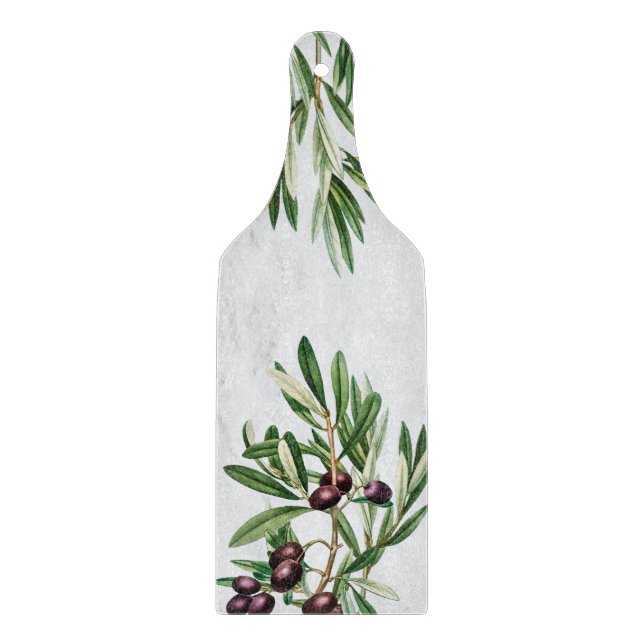 Olive Leaves Mediterranean Greek Island  Cutting Board (Front)