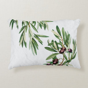 Olive Leaves Mediterranean Greek Island  Decorative Cushion