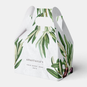 Olive Leaves Mediterranean Greek Island Favour Box