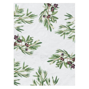 Olive Leaves Mediterranean Greek Island  Tablecloth