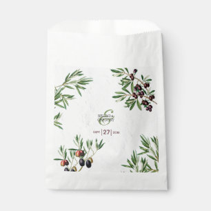 Olive Leaves Mediterranean Greek Island Wedding  Favour Bags