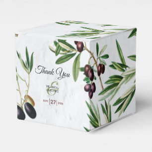 Olive Leaves Mediterranean Greek Island Wedding  Favour Box