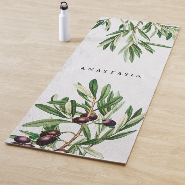 Olive Leaves Mediterranean Greek Island  Yoga Mat (In Situ)