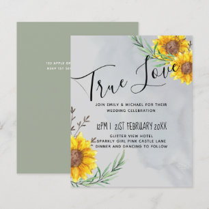 Olive Leaves Sunflowers Rustic Wedding