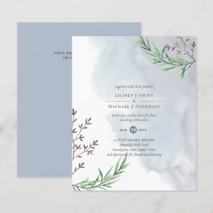 Olive Leaves Wedding Dusty Blue Lemon