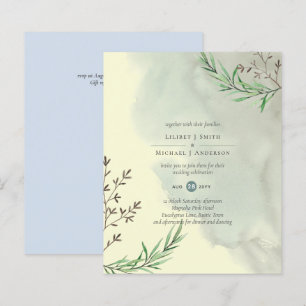 Olive Leaves Wedding Dusty Blue Lemon