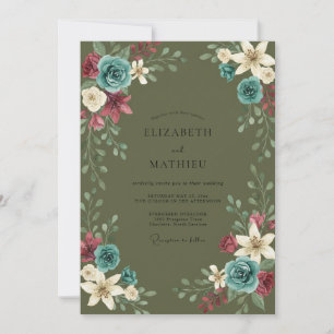 Olive Lily Moody Wedding Invitation