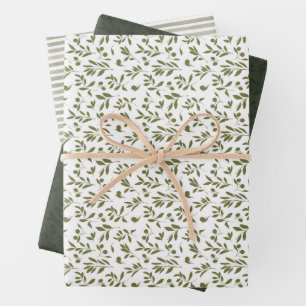Olive 'Martini' Green  Wrapping Paper Sheet