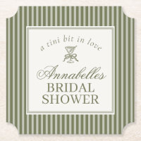 Olive Martini Old Money Striped Bridal Shower