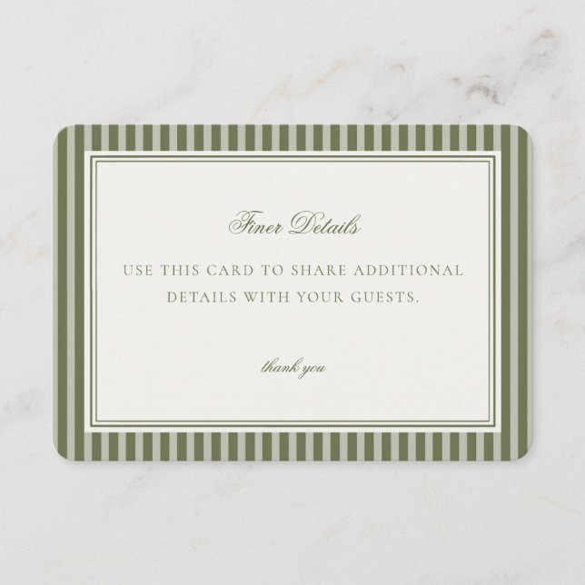 Olive Martini Tini Bit Closer Details Card Insert (Front)