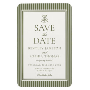 Olive Martini Tini Bit Closer Save the Date Magnet