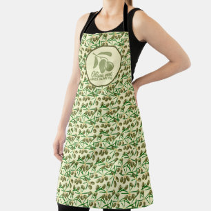 Olive Me Loves Olive You Funny Olive Pattern Chef Apron