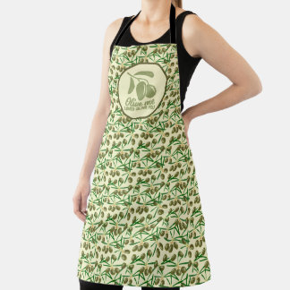 Olive Me Loves Olive You Funny Olive Pattern Chef Apron