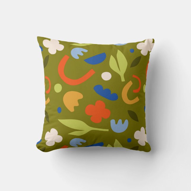 Olive Meadow Cushion (Front)
