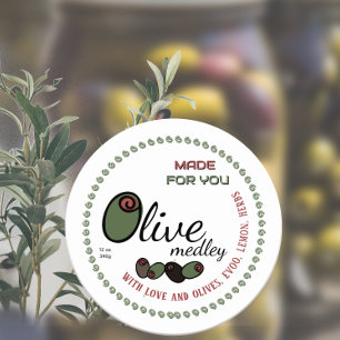 Olive Mix Farmers Market Made For You With Love   Classic Round Sticker