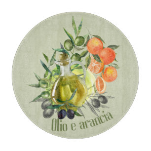 Olive oil and Orange: Cutting Board