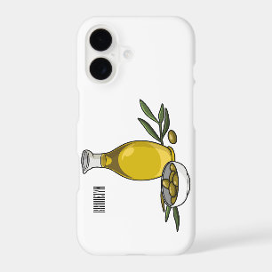 Olive oil cartoon illustration 