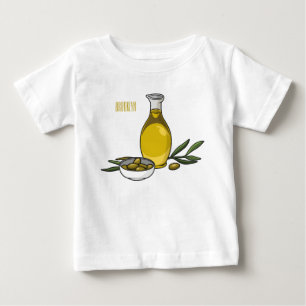 Olive oil cartoon illustration  baby T-Shirt