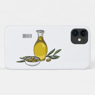 Olive oil cartoon illustration iPhone 11 case