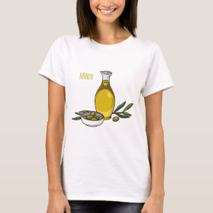 Olive oil cartoon illustration  T-Shirt