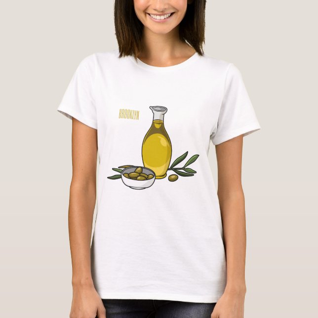 Olive oil cartoon illustration  T-Shirt (Front)