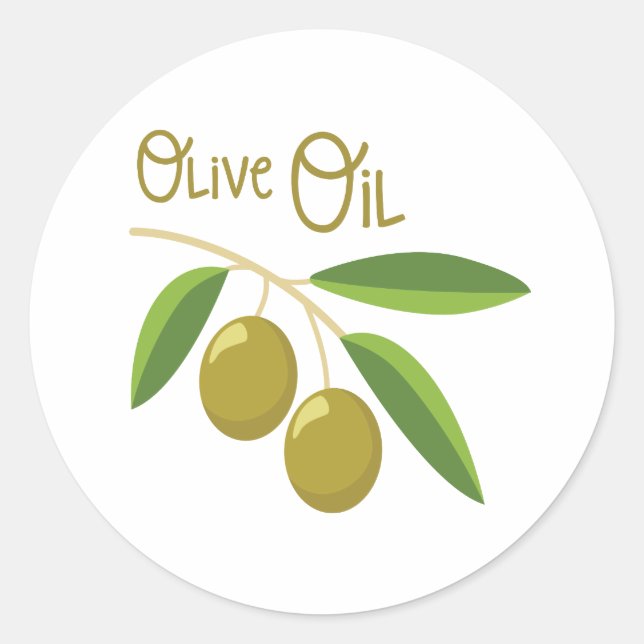 Olive Oil Classic Round Sticker (Front)