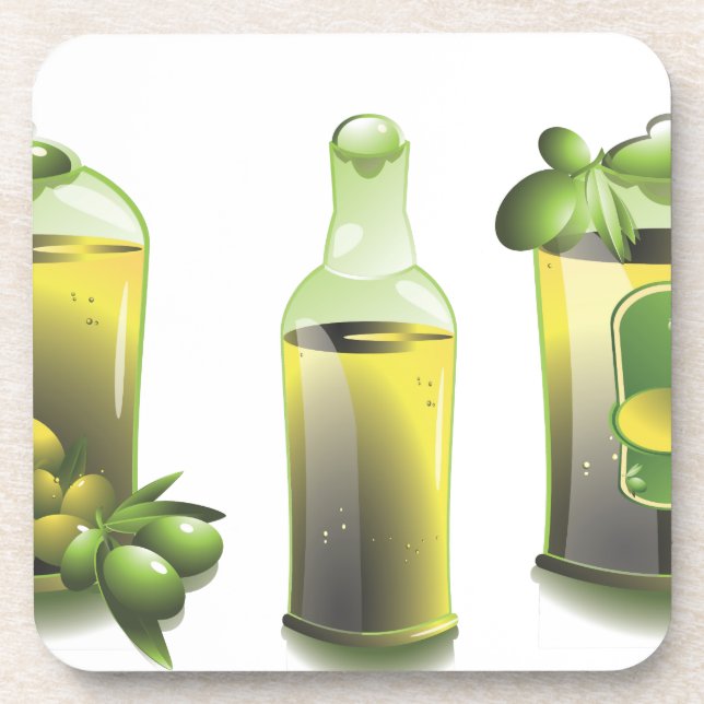 Olive Oil EVOO For Chefs Coaster (Front)