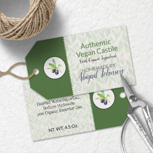 Olive Oil Homemade Bath & Body Label   Tag