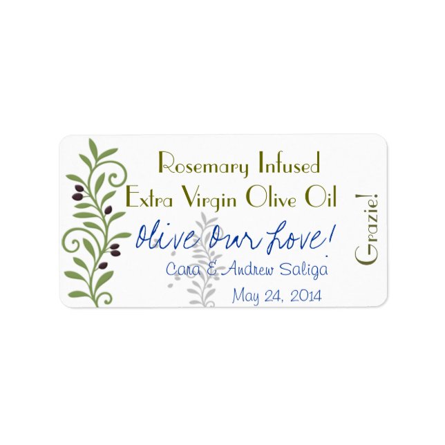 Olive Oil Label Sticker (Front)
