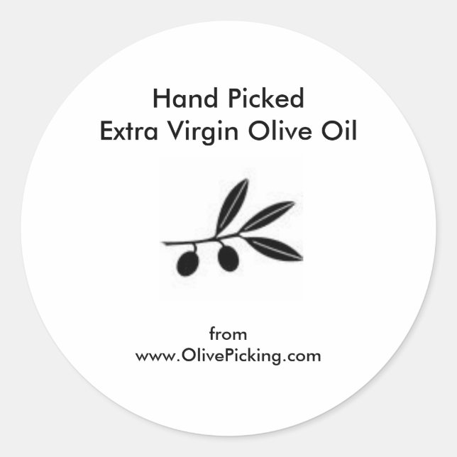 Olive Oil Spray Classic Round Sticker (Front)