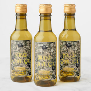 Olive Oil Wedding Favour Labels